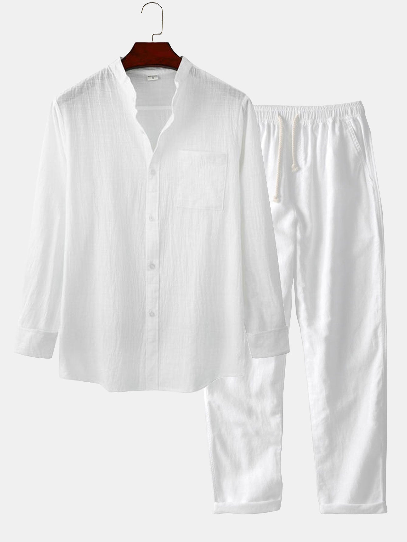 Ensemble 2 Pièces en Lin Manches Longues – Homme – Edison – Projet Paris – Légèreté et Élégance Naturelle