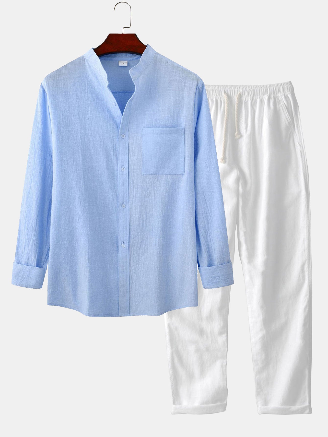 Ensemble 2 Pièces en Lin Manches Longues – Homme – Edison – Projet Paris – Légèreté et Élégance Naturelle