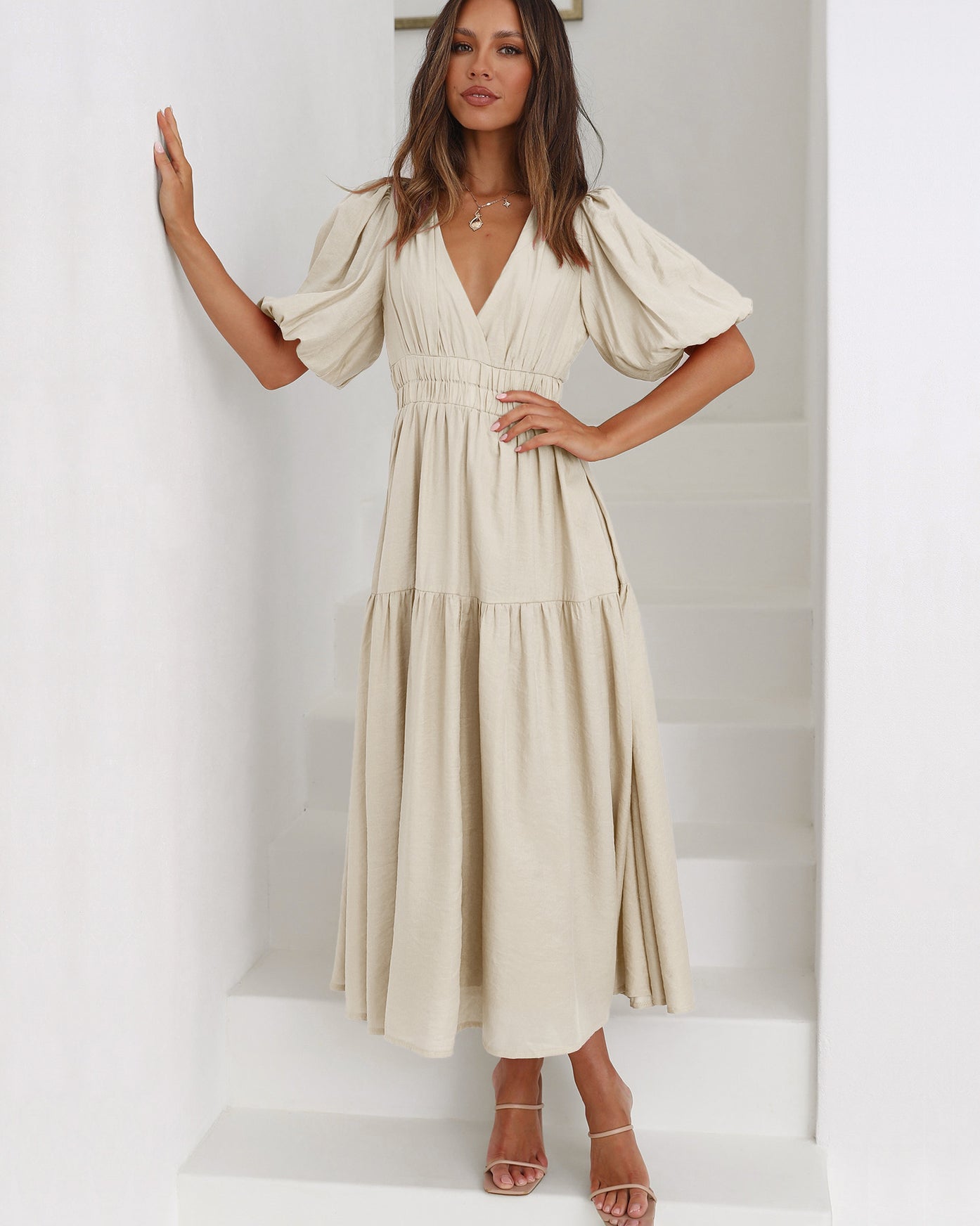 Robe à Manches Bouffantes – Projet Paris – Élégance et volume