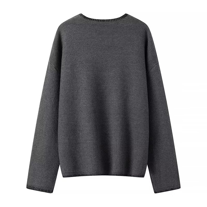 Pull à col en V pour femme - Projet Paris - Élégant et confortable - Parfait pour les journées fraîches