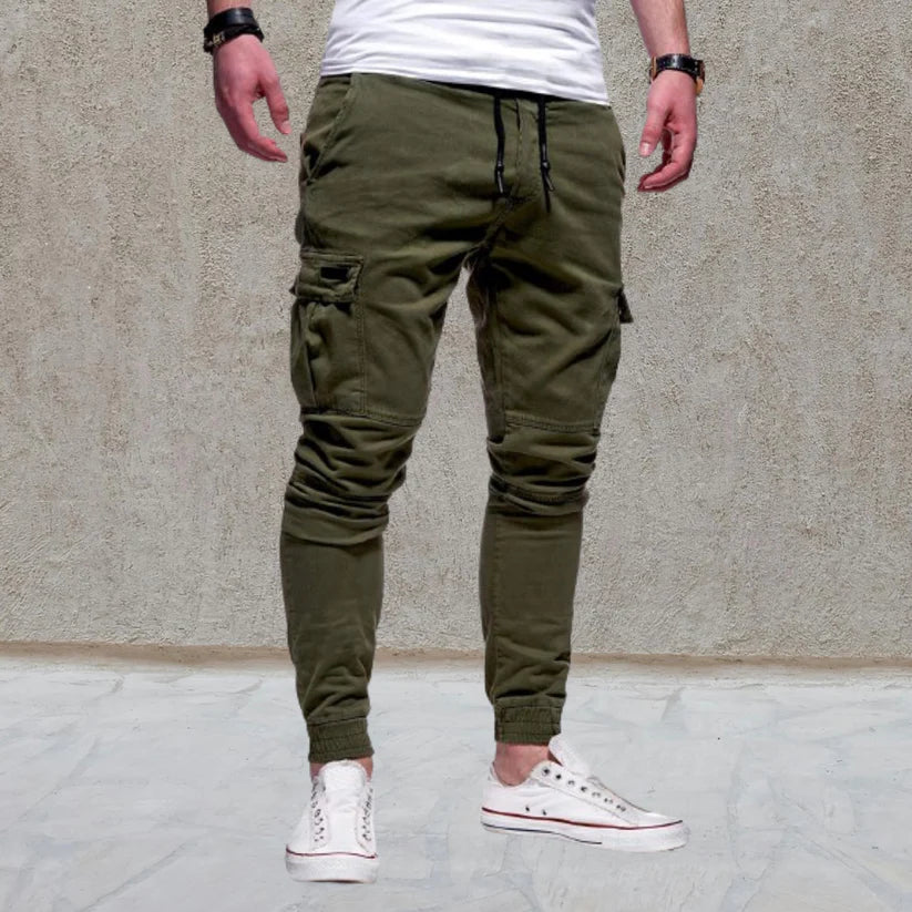 Pantalon cargo décontracté pour hommes - Avec poches appliquées - Projet Paris - Fonctionnel