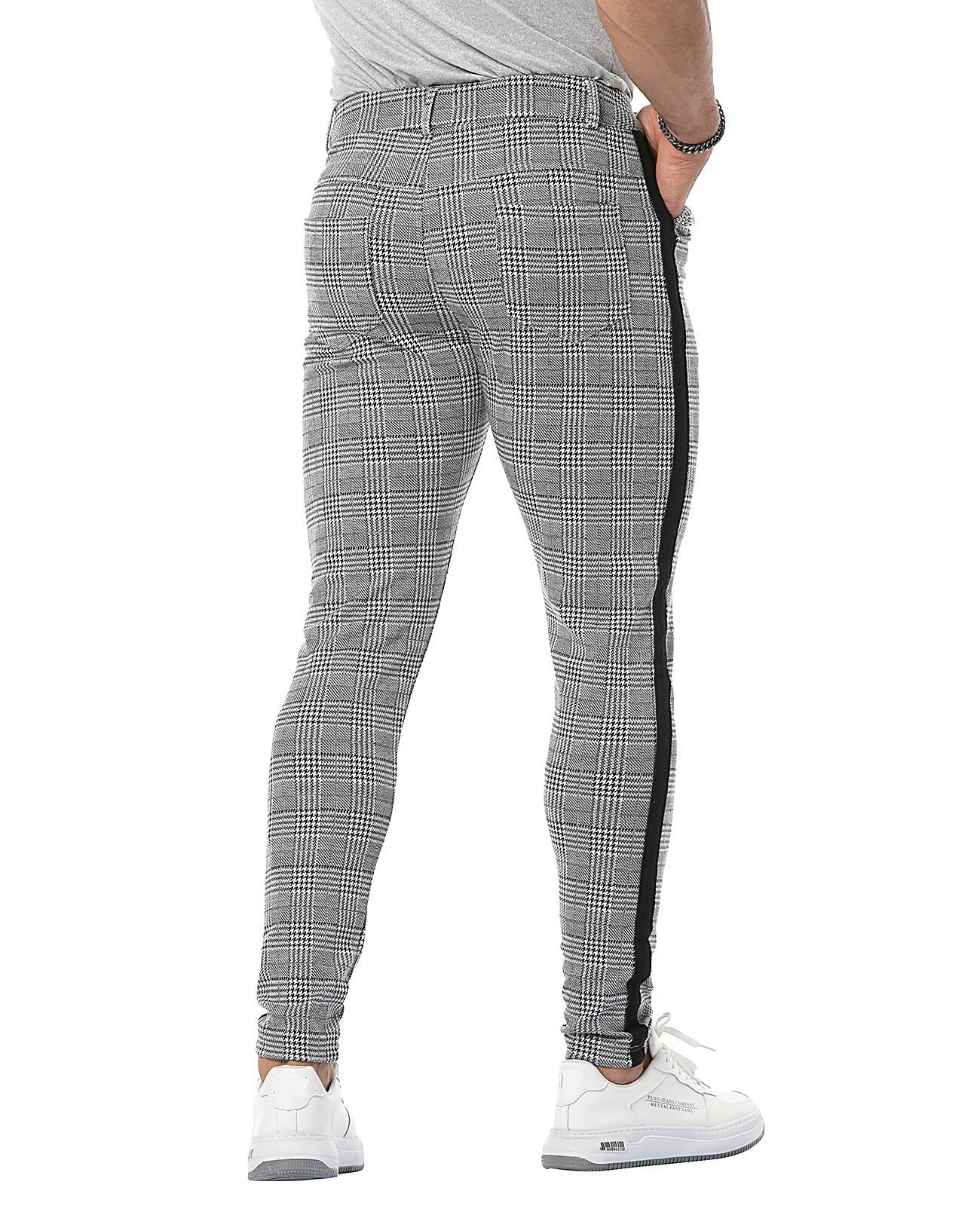 Chino skinny à carreaux pour homme - Projet Paris - Coupe ajustée - Élégance décontractée