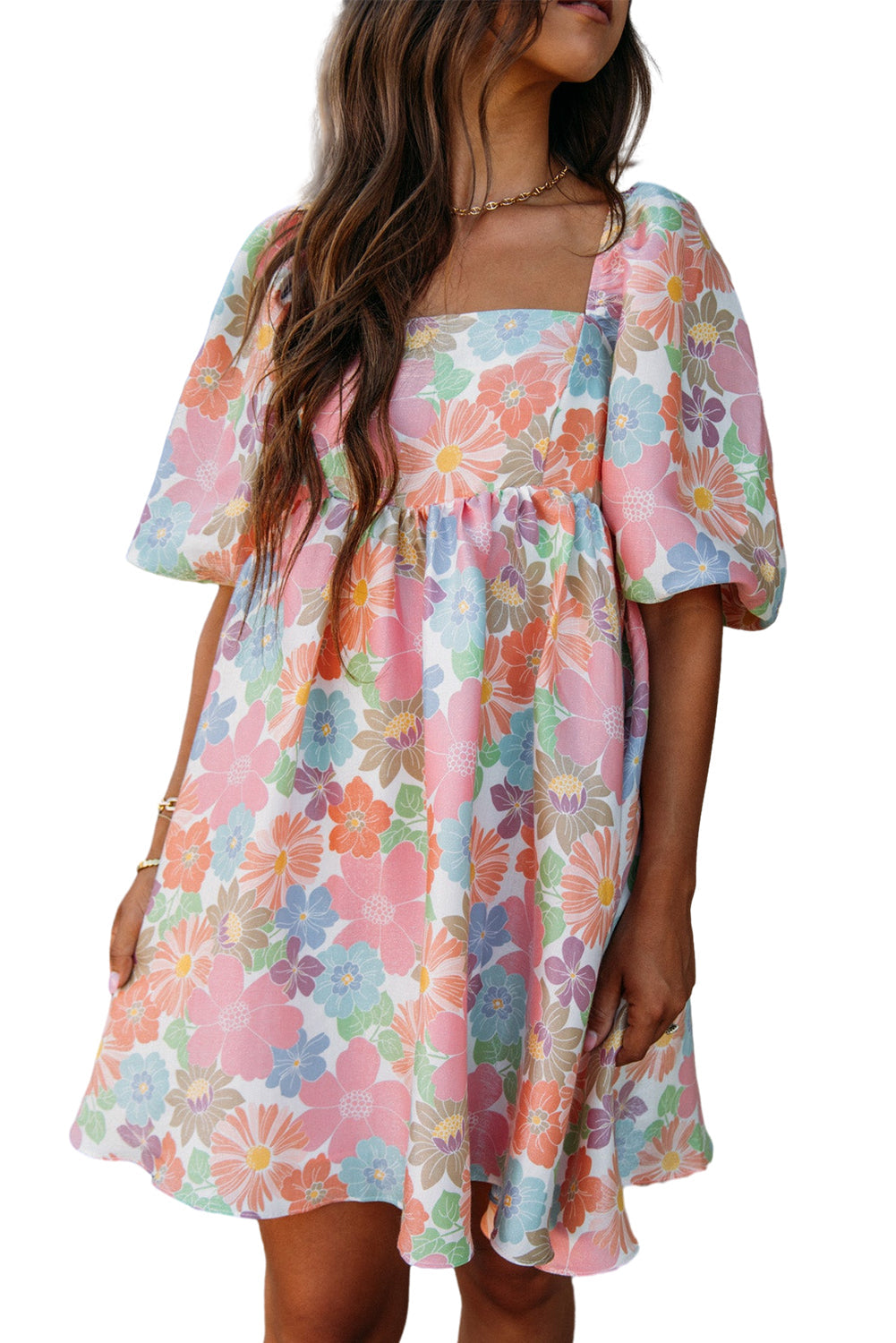 Robe Babydoll Fleurie Rose – Projet Paris – Détails Vintage – Tendance Printanière