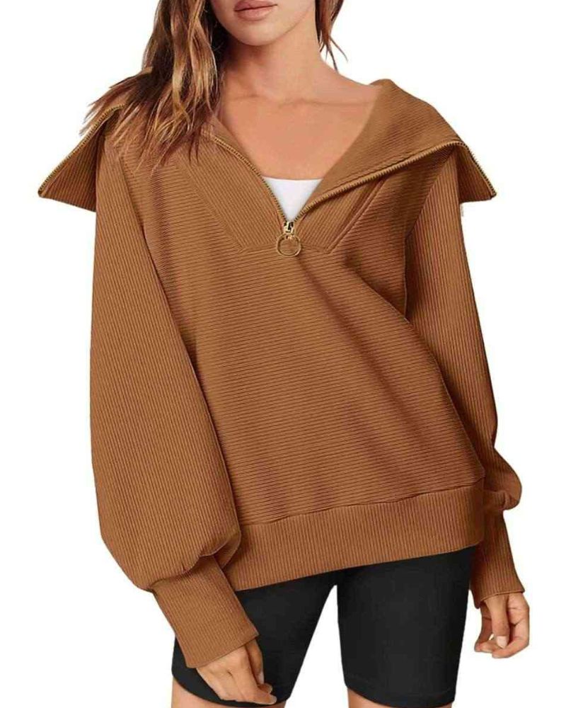 Pull Demi-Zip Polyvalent - Projet Paris - Pratique et Moderne pour Toutes les Occasions