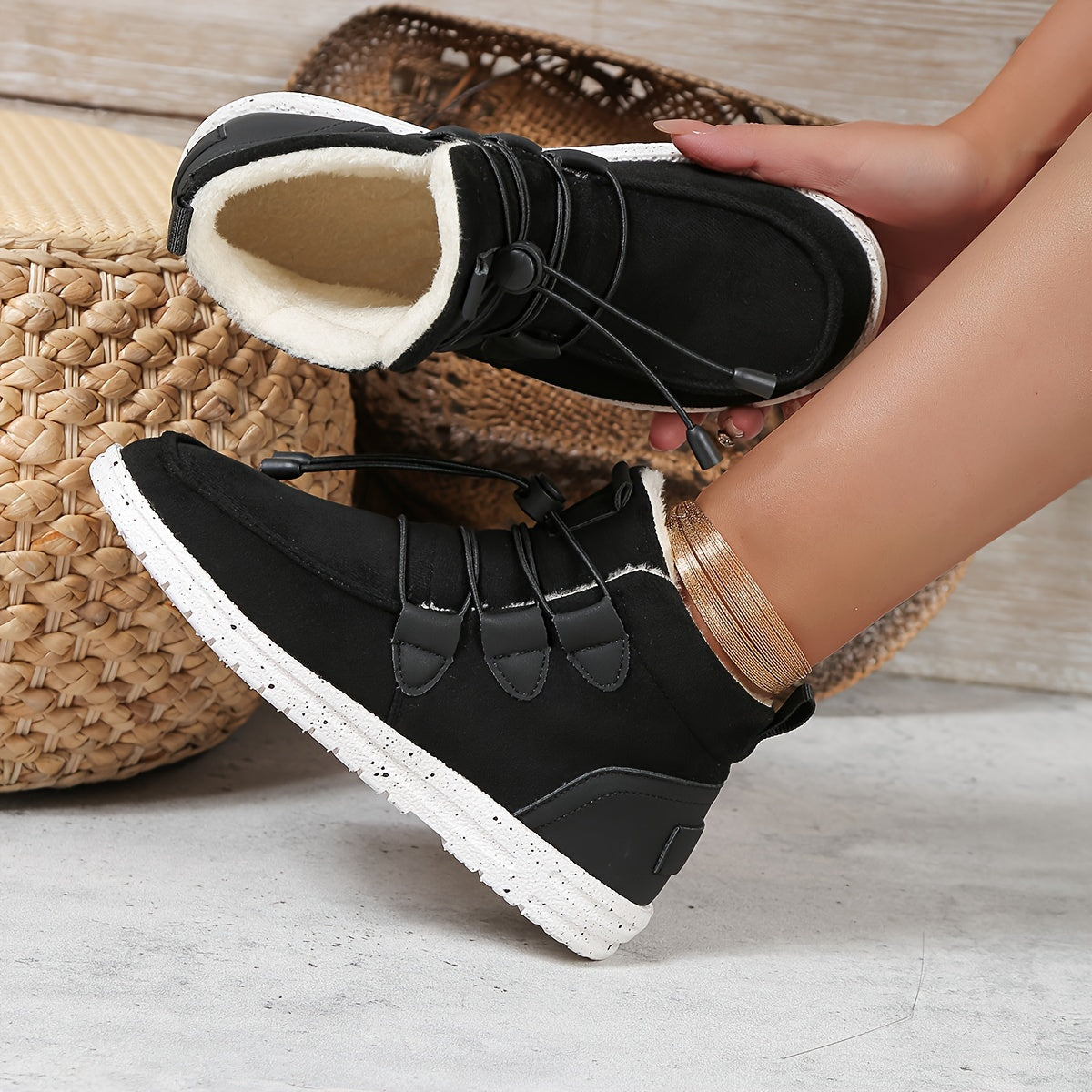Bottes d'hiver beiges - pour femmes - Projet Paris - Confort optimal pour l'hiver - Style élégant