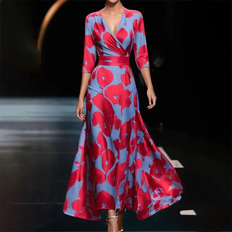 Robe Maxi Élégante à Imprimé Fleuri – Projet Paris – Charme floral