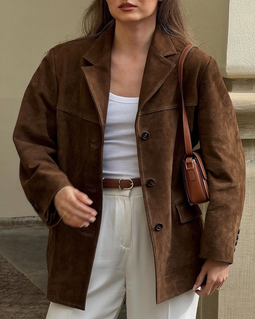 Blazer en daim - Projet Paris - Chic et intemporel - Disponible en plusieurs couleurs