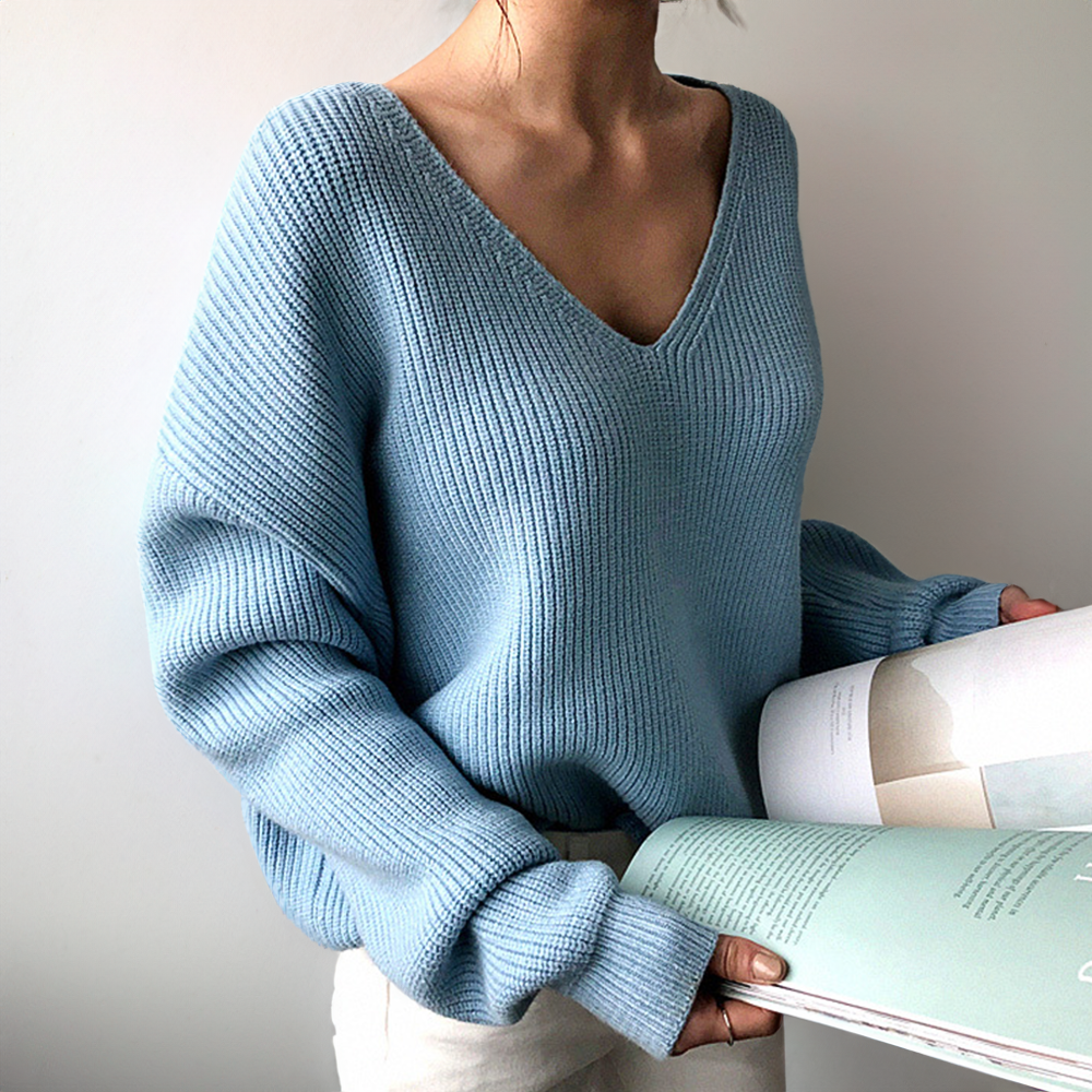 Pull confortable à col en V - Confort et Élégance - Projet Paris - Parfait pour un look décontracté