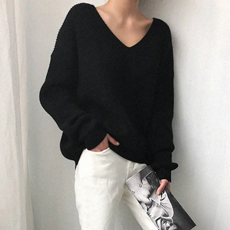Pull confortable à col en V - Confort et Élégance - Projet Paris - Parfait pour un look décontracté