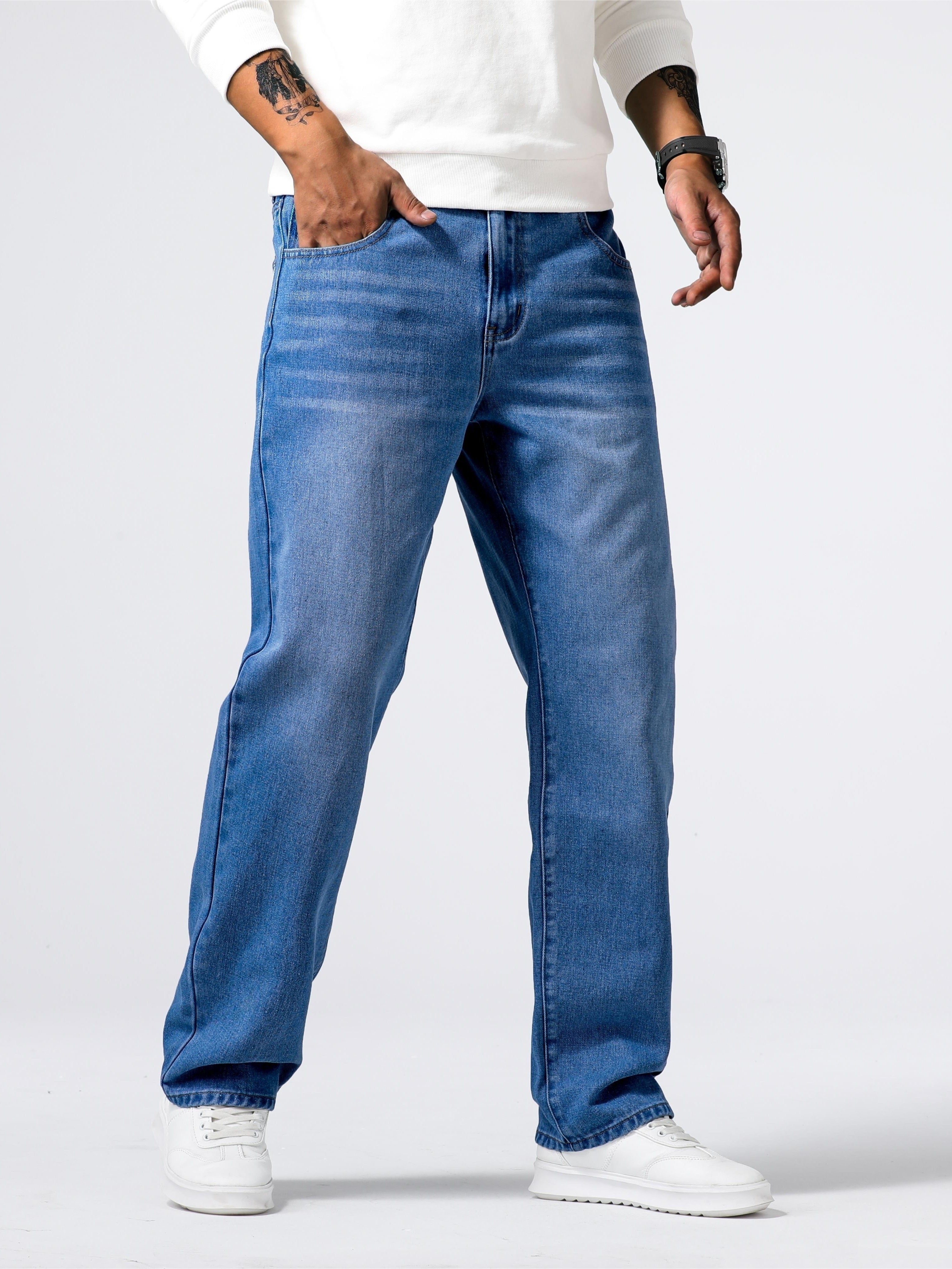 Jean ample effet usé pour homme - Projet Paris - Design vintage - Confort décontracté
