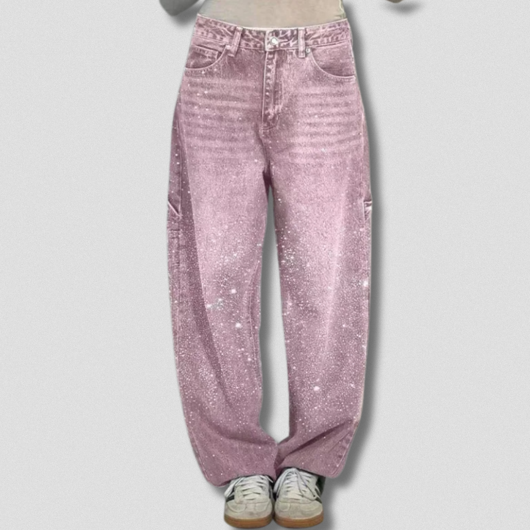 Jean femme premium – Détail brillant et coupe moderne – Projet Paris – Look tendance
