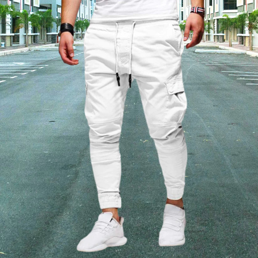 Pantalon cargo décontracté pour hommes - Avec poches appliquées - Projet Paris - Fonctionnel