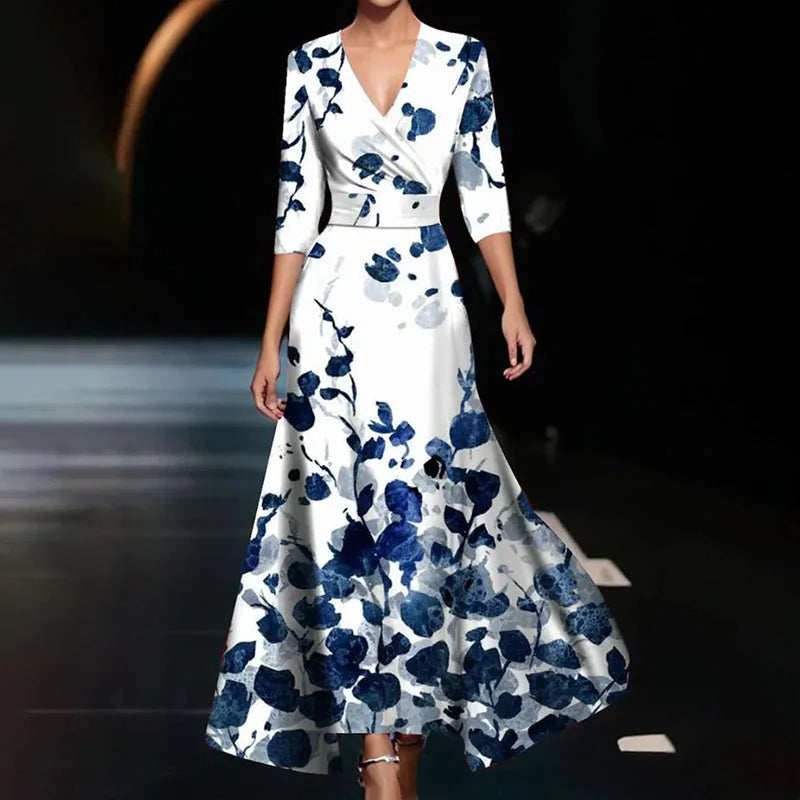Robe Maxi Élégante à Imprimé Fleuri – Projet Paris – Charme floral