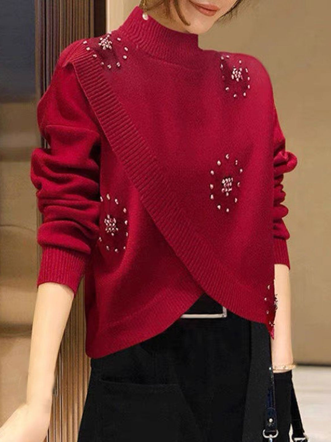 Pull col roulé avec studs - Style audacieux - Projet Paris - Confort et caractère