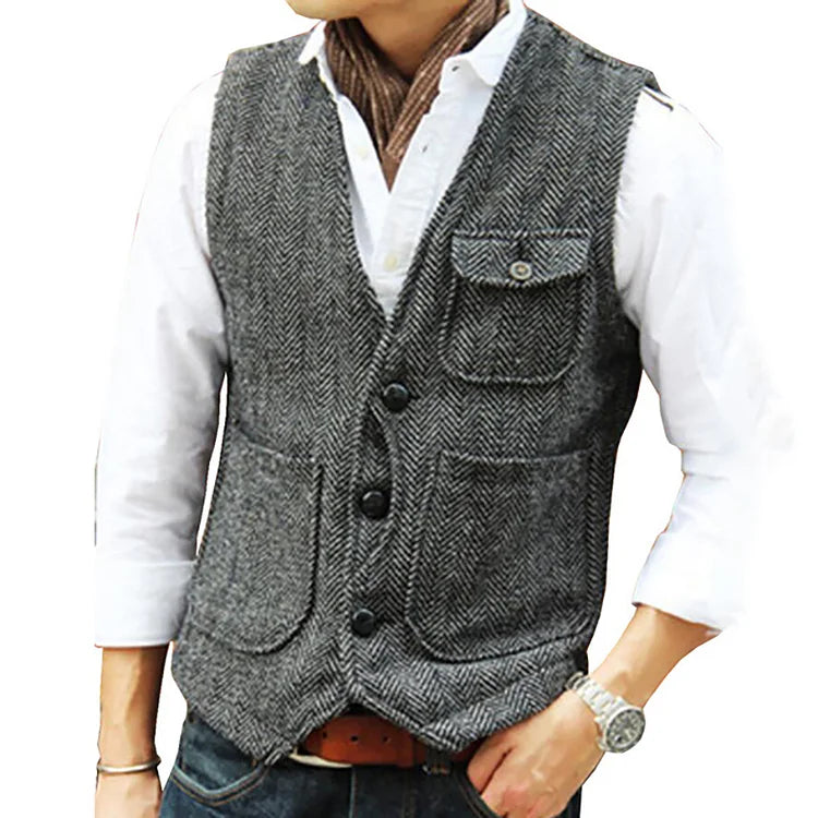 Veste simple boutonnage en cachemire pour hommes - Projet Paris - Luxe et confort