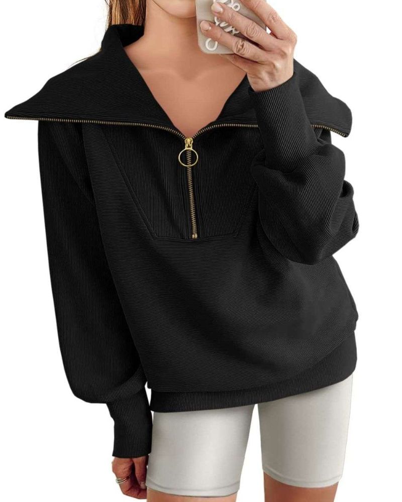 Pull Demi-Zip Polyvalent - Projet Paris - Pratique et Moderne pour Toutes les Occasions