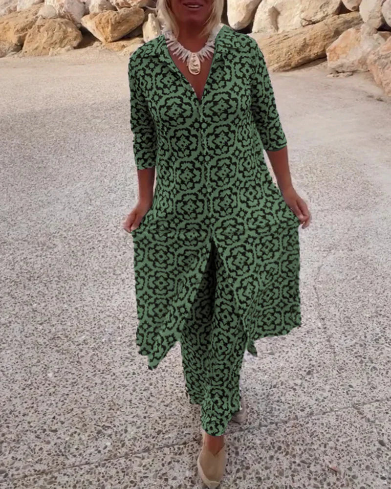 Ensemble Imprimé Géométrique – Projet Paris – Tendance et moderne – Look unique et audacieux