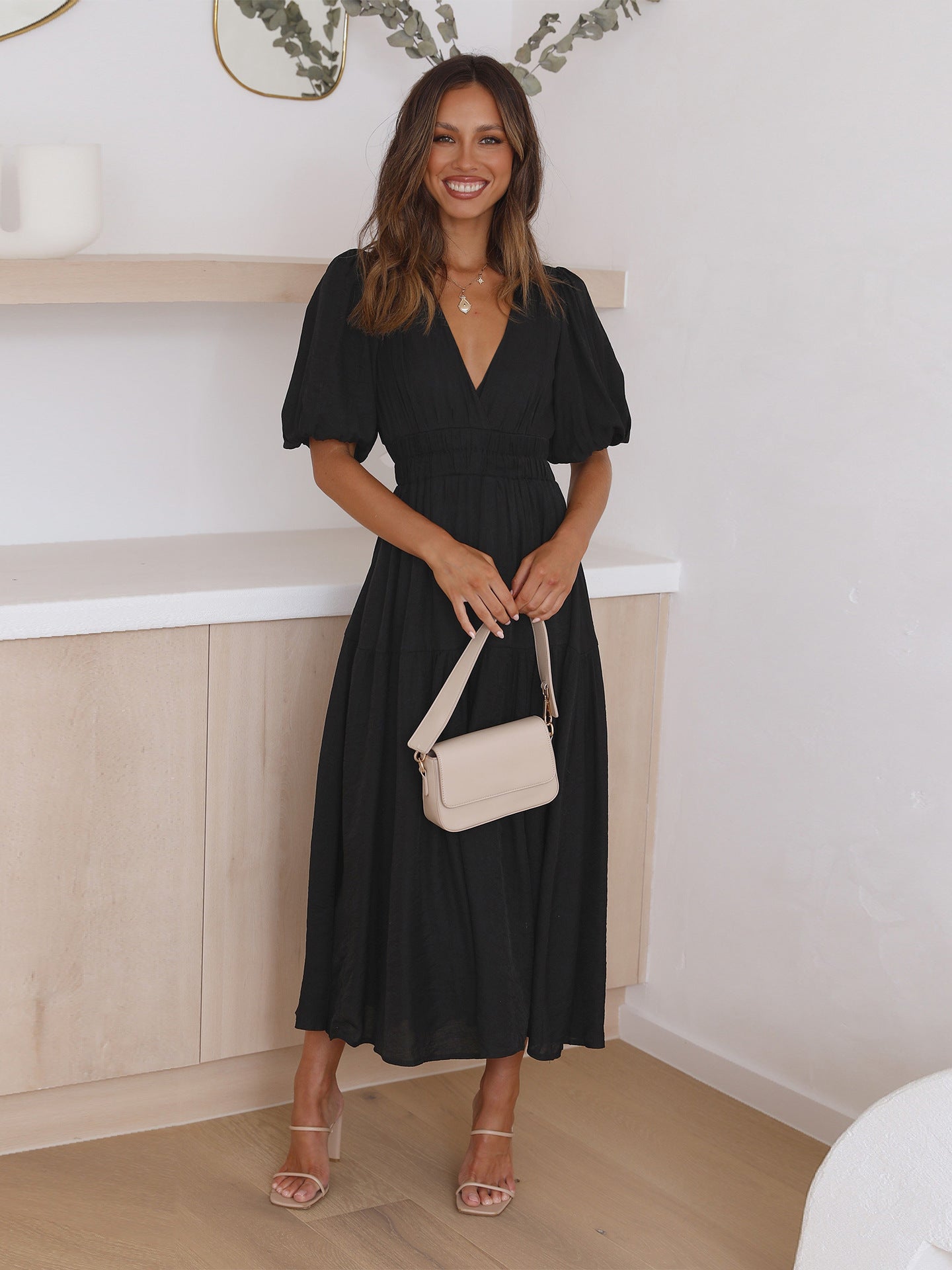 Robe à Manches Bouffantes – Projet Paris – Élégance et volume