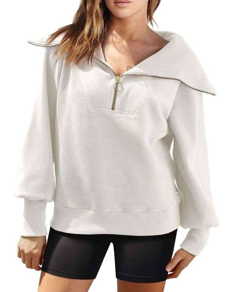 Pull Demi-Zip Polyvalent - Projet Paris - Pratique et Moderne pour Toutes les Occasions