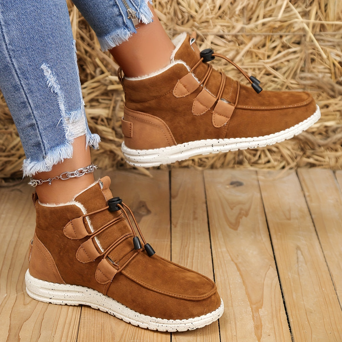 Bottes d'hiver beiges - pour femmes - Projet Paris - Confort optimal pour l'hiver - Style élégant