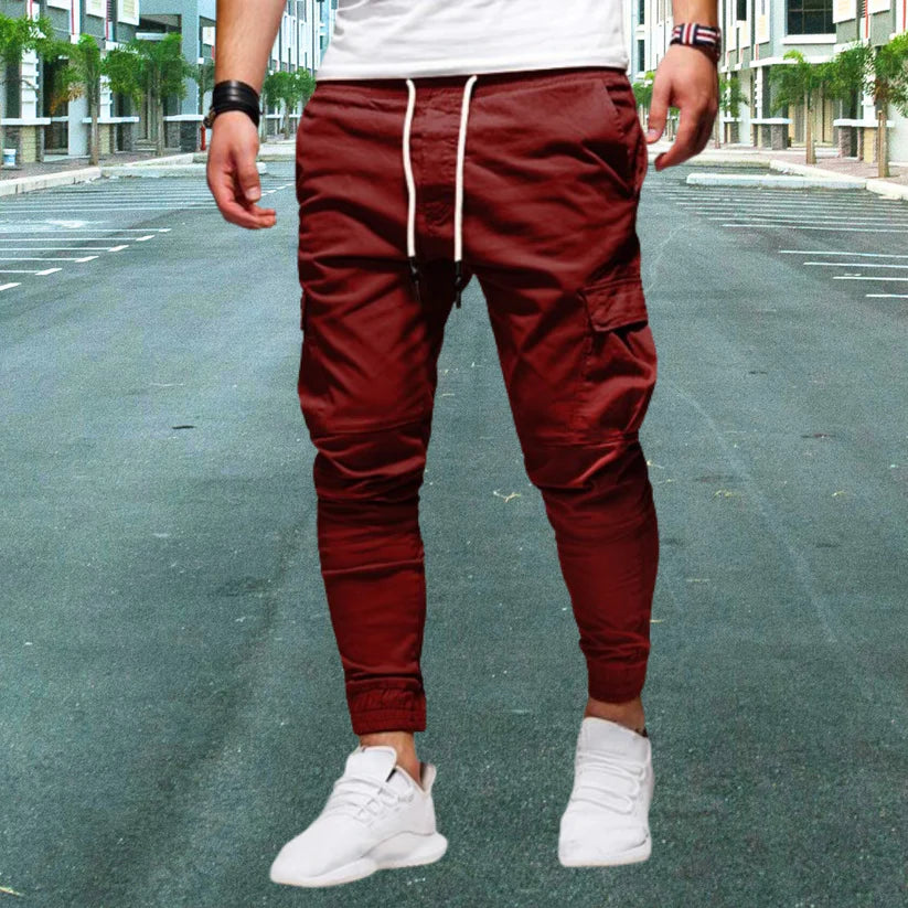 Pantalon cargo décontracté pour hommes - Avec poches appliquées - Projet Paris - Fonctionnel