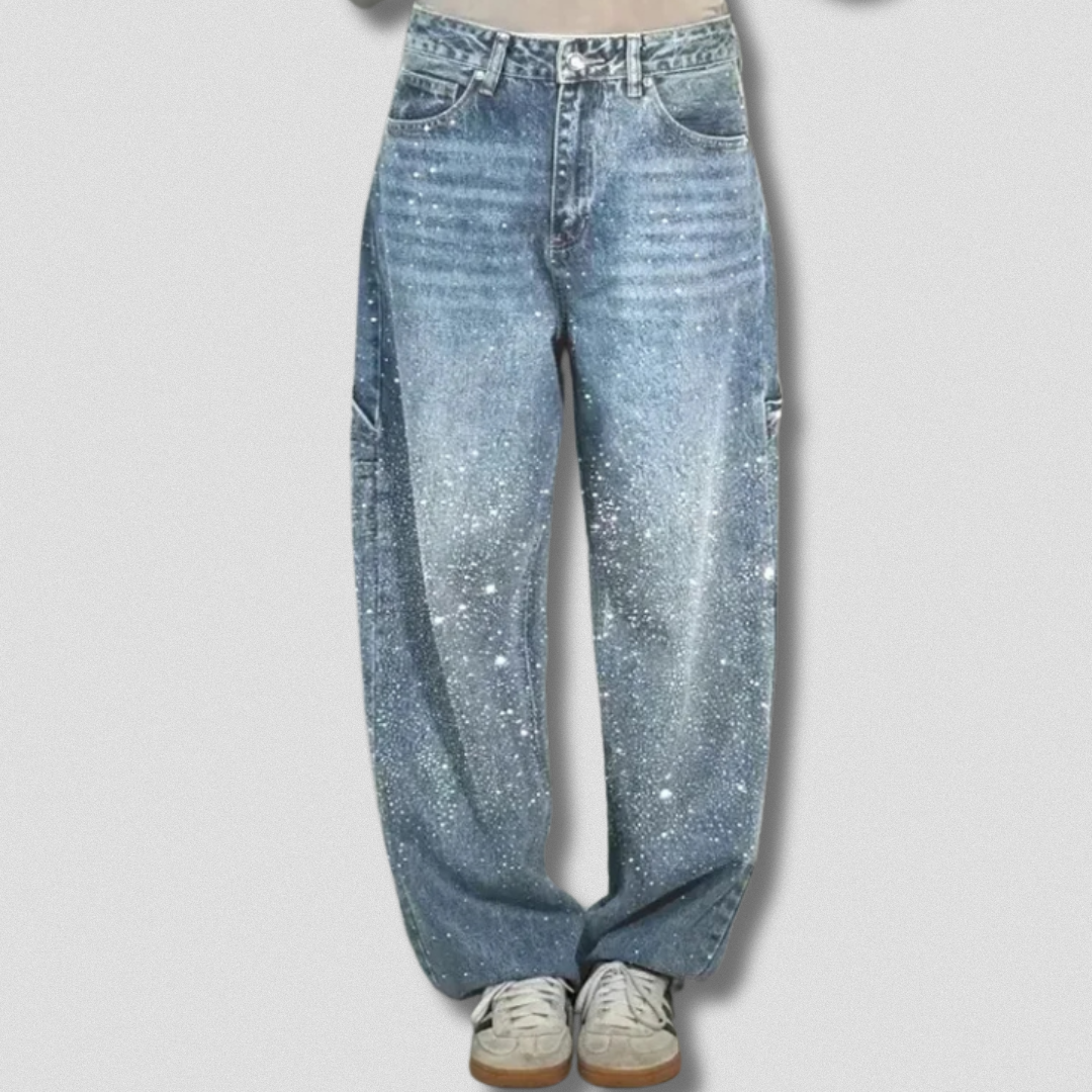 Jean femme premium – Détail brillant et coupe moderne – Projet Paris – Look tendance