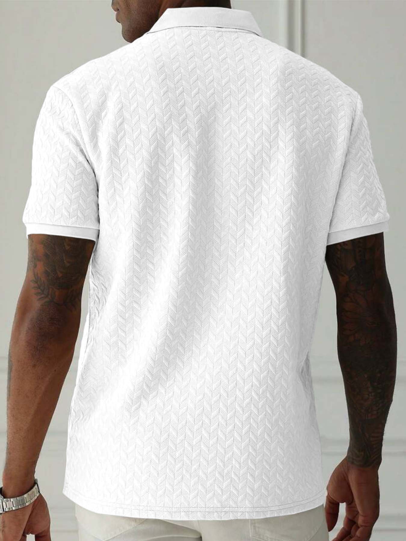 Polo homme élégant – Texture raffinée et col boutonné – Projet Paris – Confort décontracté