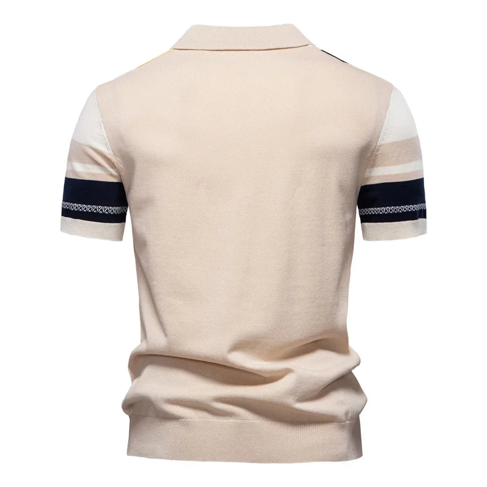 Polo en Maille Homme – Texture Moderne – Projet Paris – Style Raffiné et Confort Tricoté