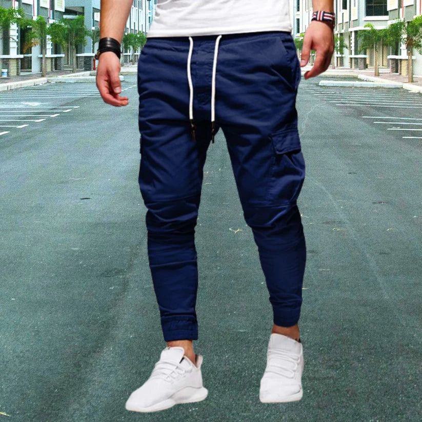 Pantalon cargo décontracté pour hommes - Avec poches appliquées - Projet Paris - Fonctionnel