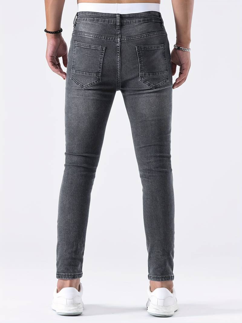 Jean slim homme | effet déchiré décontracté | Projet Paris – Look urbain, coupe moderne et stretch confortable