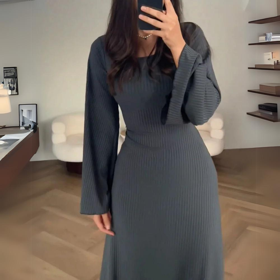 Robe à manches longues - Projet Paris - Style intemporel et féminin - Parfaite pour toutes les occasions
