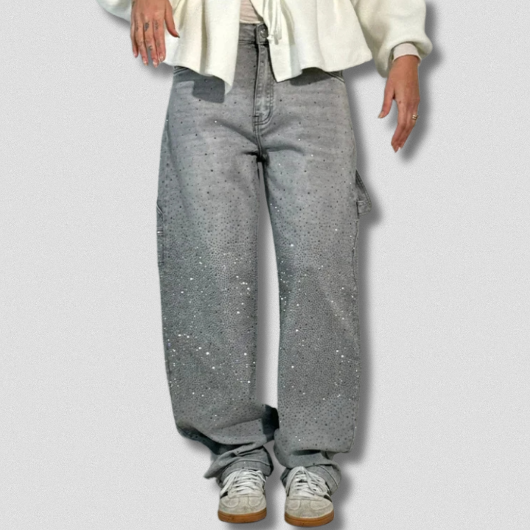 Jean femme premium – Détail brillant et coupe moderne – Projet Paris – Look tendance