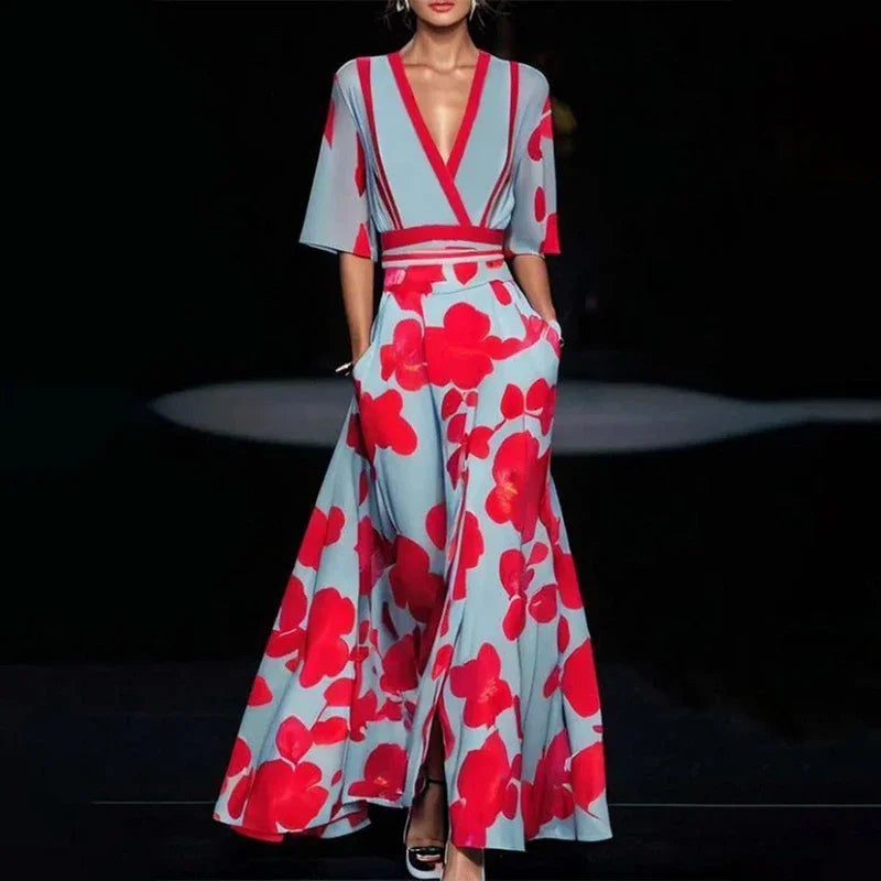Robe Maxi Élégante à Imprimé Fleuri – Projet Paris – Charme floral