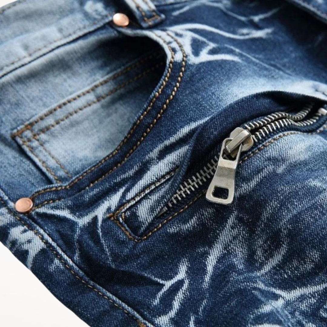 Jean homme vintage – Style Motor Driver – Projet Paris – Look nostalgique et silhouette affinée