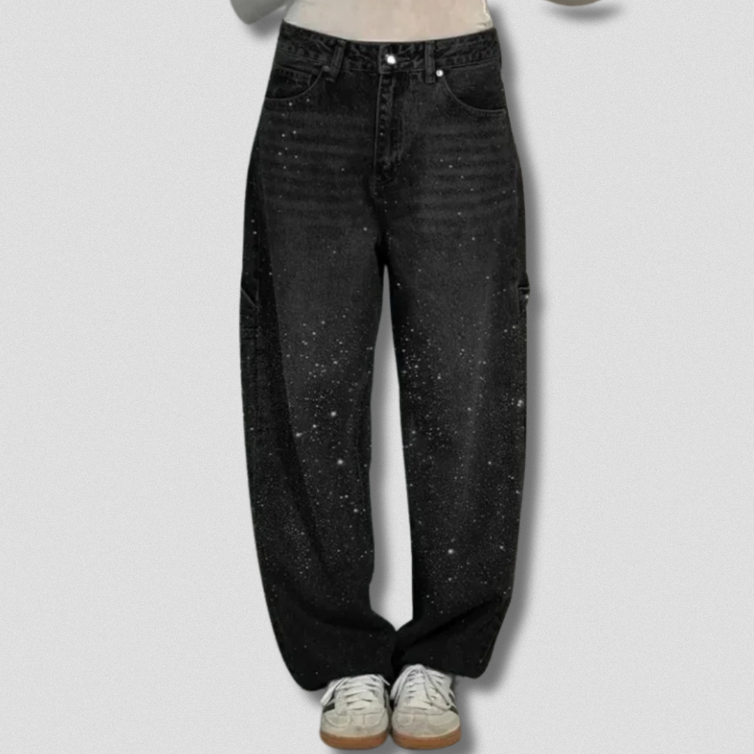 Jean femme premium – Détail brillant et coupe moderne – Projet Paris – Look tendance