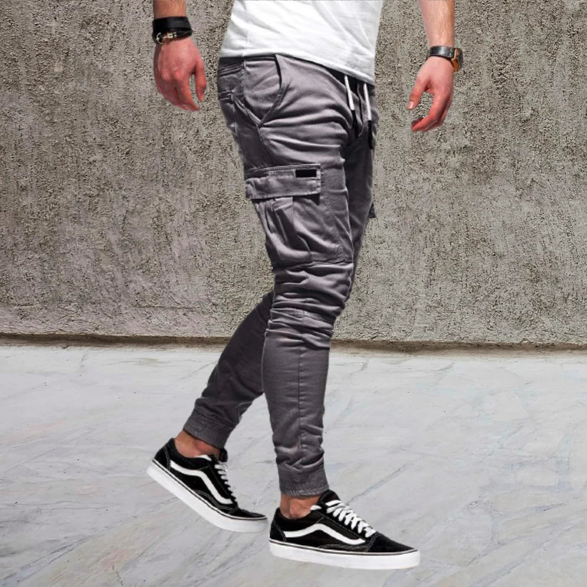 Pantalon cargo décontracté pour hommes - Avec poches appliquées - Projet Paris - Fonctionnel