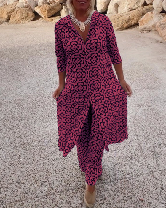 Ensemble Imprimé Géométrique – Projet Paris – Tendance et moderne – Look unique et audacieux
