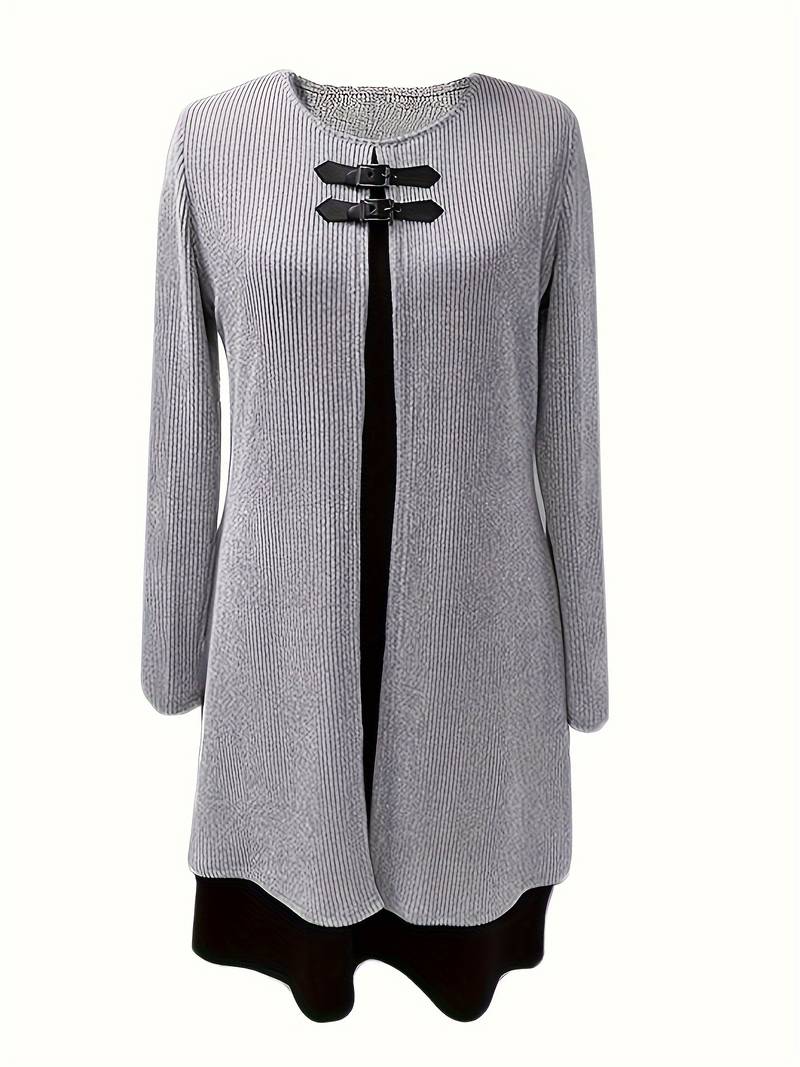 Robe 2-en-1 avec bloc de couleurs pour femmes - Projet Paris - Élégante et moderne