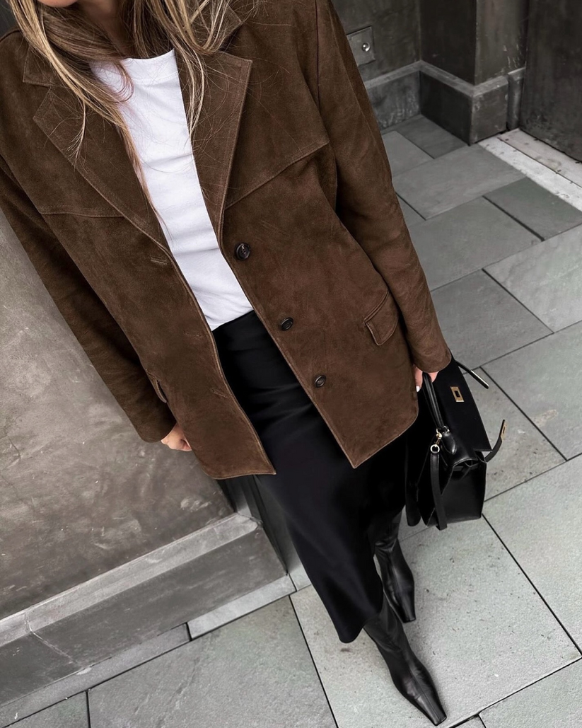 Blazer en daim - Projet Paris - Chic et intemporel - Disponible en plusieurs couleurs