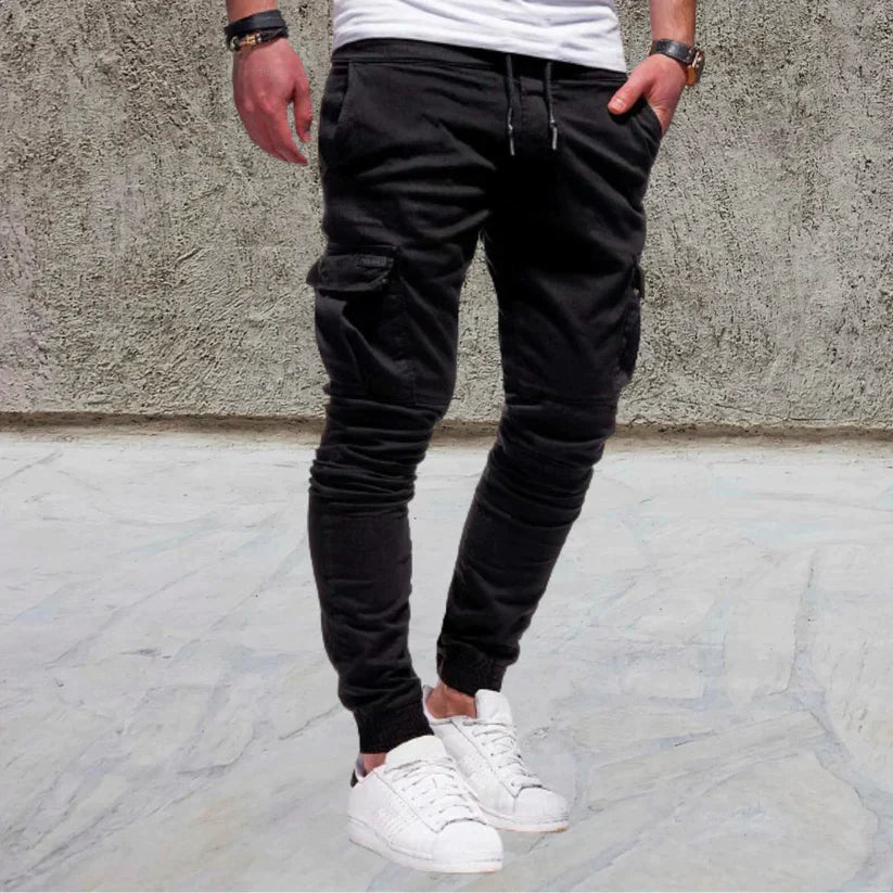 Pantalon cargo décontracté pour hommes - Avec poches appliquées - Projet Paris - Fonctionnel