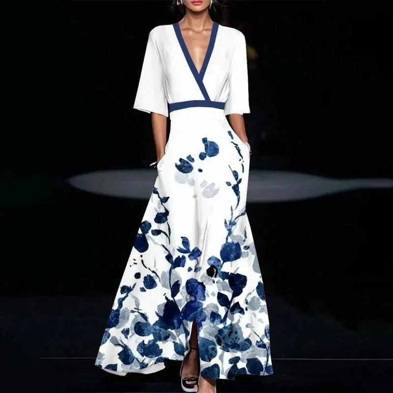 Robe Maxi Élégante à Imprimé Fleuri – Projet Paris – Charme floral