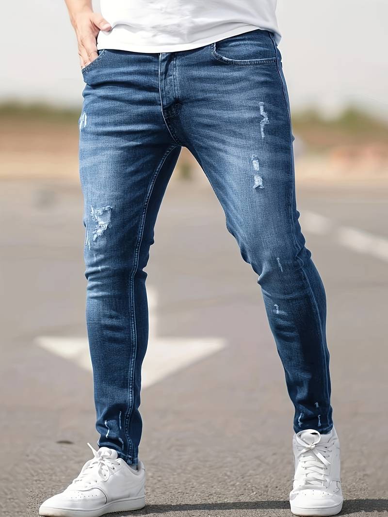 Jean déchiré homme moderne – Projet Paris – Coupe slim tendance et confort
