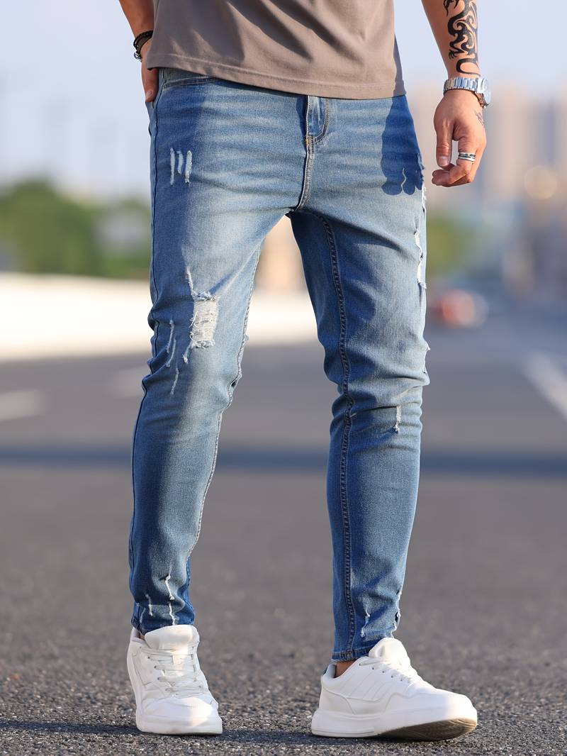 Jean déchiré homme moderne – Projet Paris – Coupe slim tendance et confort