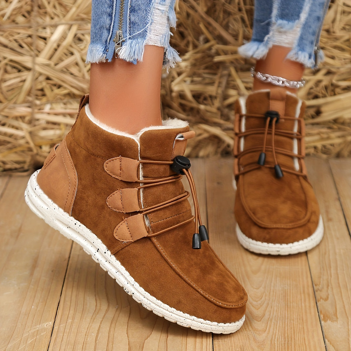 Bottes d'hiver beiges - pour femmes - Projet Paris - Confort optimal pour l'hiver - Style élégant