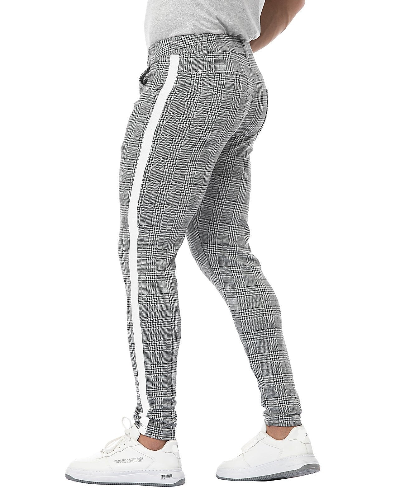 Chino skinny à carreaux pour homme - Projet Paris - Coupe ajustée - Élégance décontractée