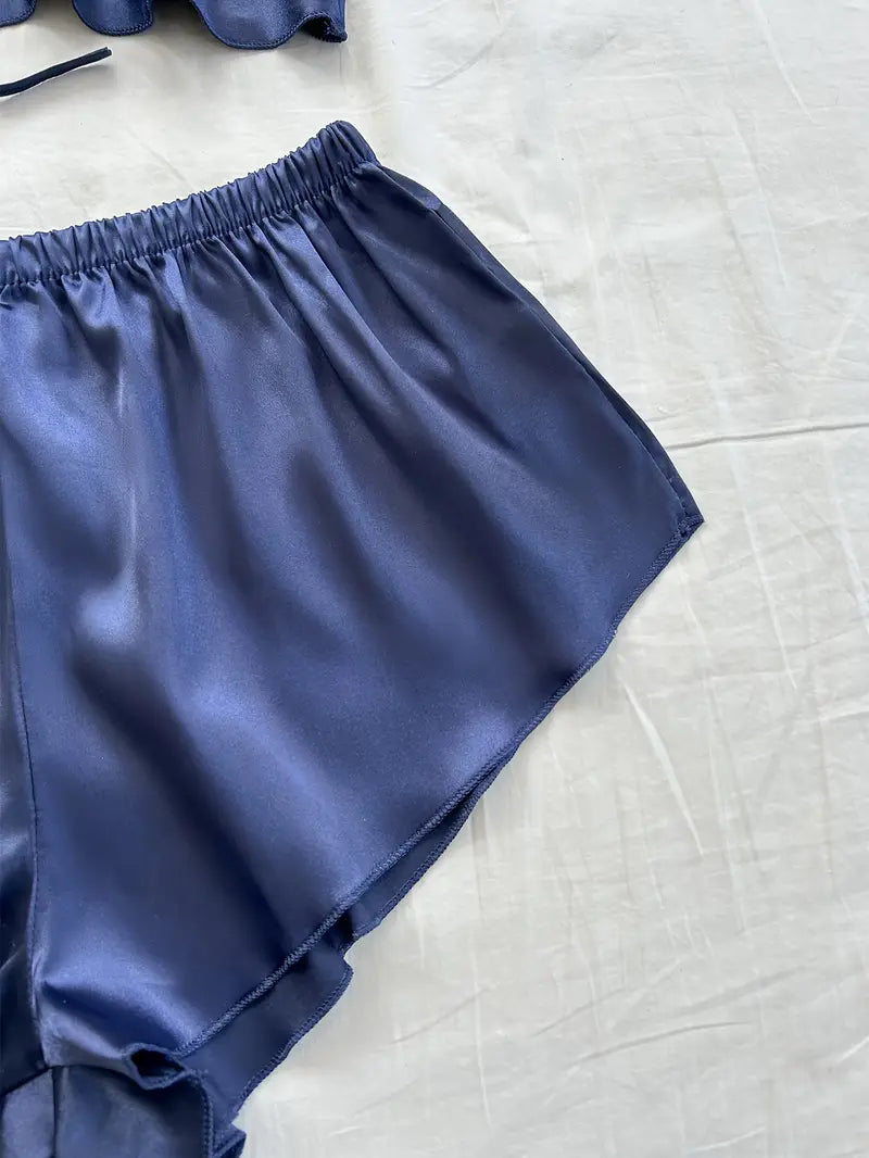 Ensemble Pyjama Satin 4 Pièces pour Femme – Projet Paris – Chic et raffiné