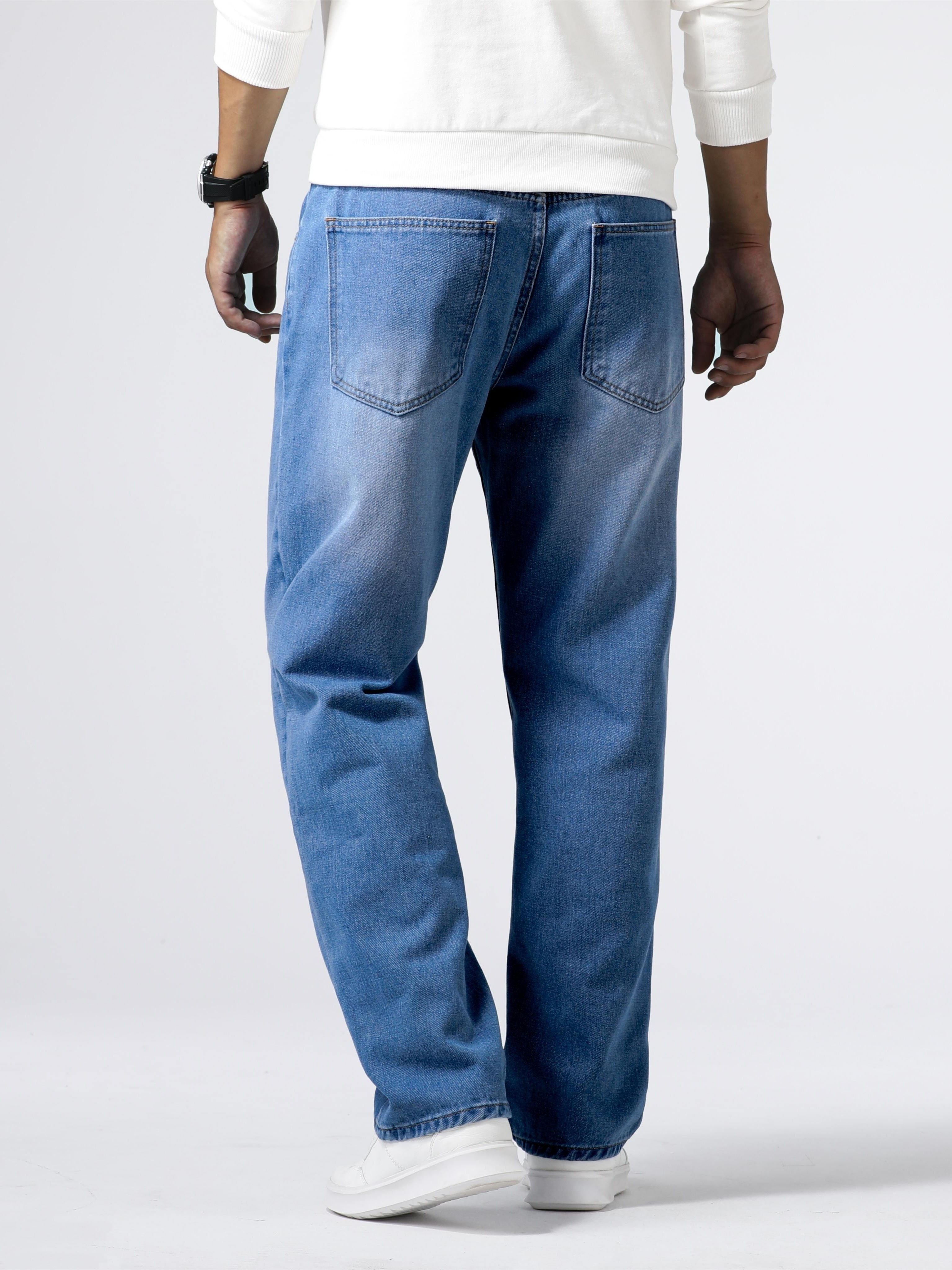 Jean ample effet usé pour homme - Projet Paris - Design vintage - Confort décontracté