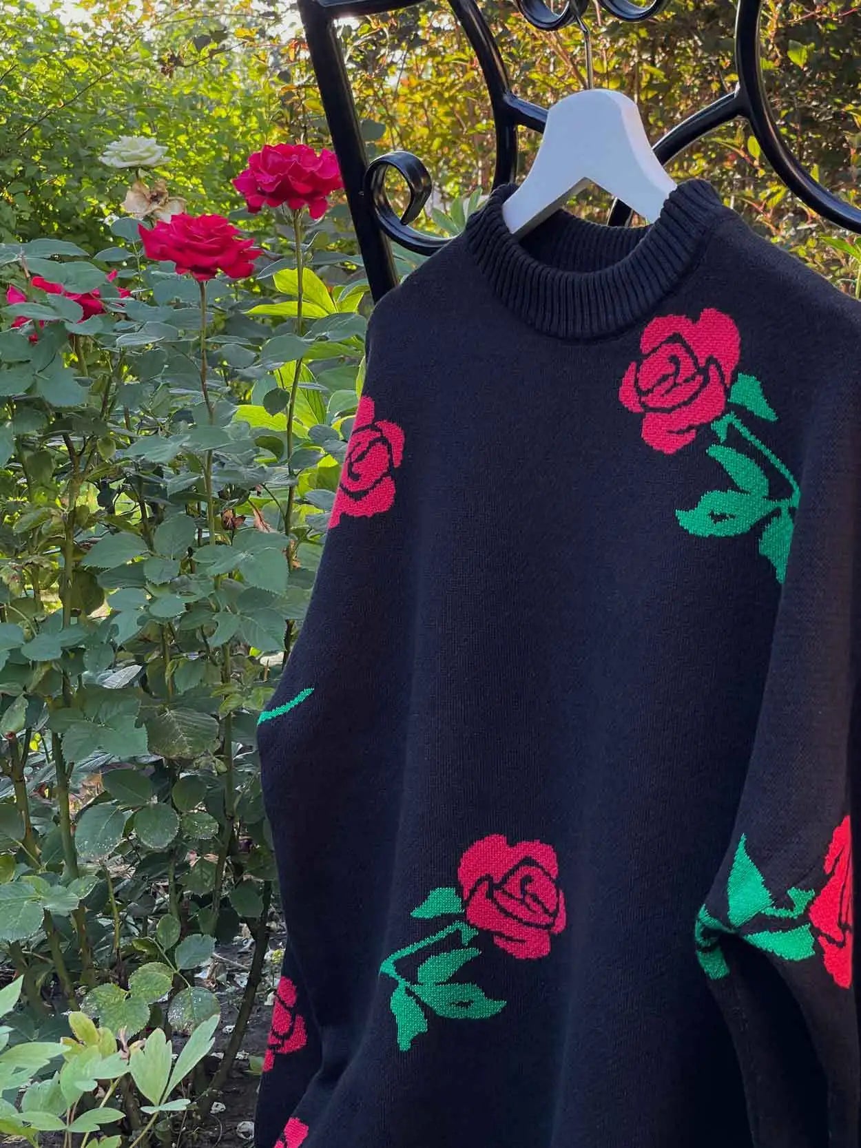 Pull confortable à imprimé floral- projet paris - col rond - manches longues