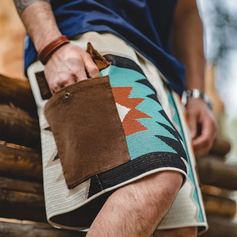 Short Homme à Imprimé Tribal – Colin – Projet Paris – Originalité Estivale et Grand Confort
