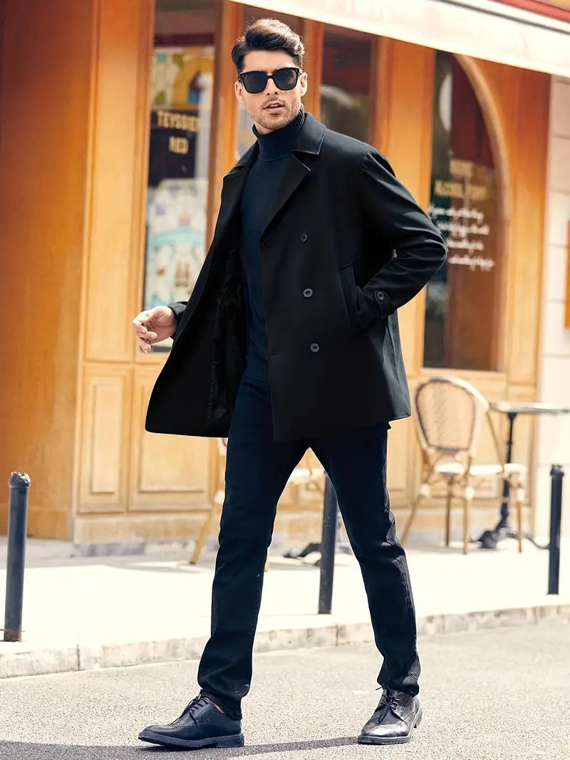 Trench-coat élégant pour hommes - Confort et style chic - Projet Paris - Idéal pour les saisons froides